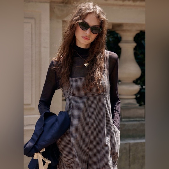 NWT Free People Billie Romper in Otter Overdye - Picture 2 of 6